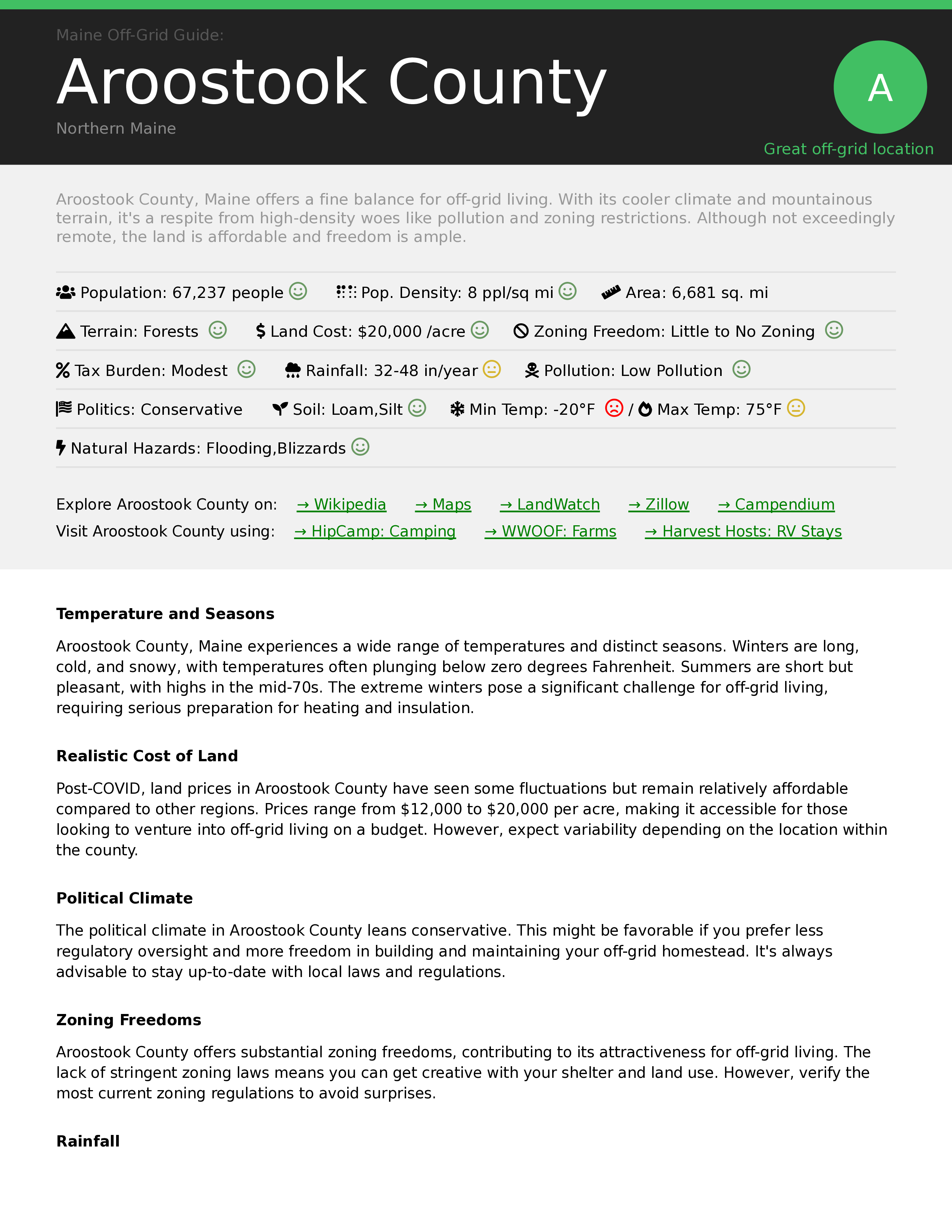 Maine Off-Grid Guide PDF Download: 16 Counties Rated