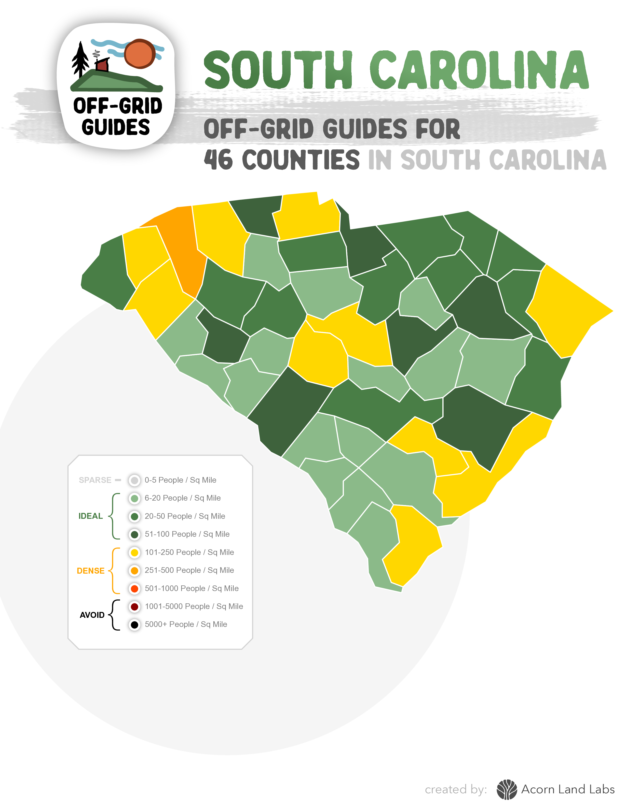 South Carolina Off-Grid Guide PDF Download: 46 Counties Rated