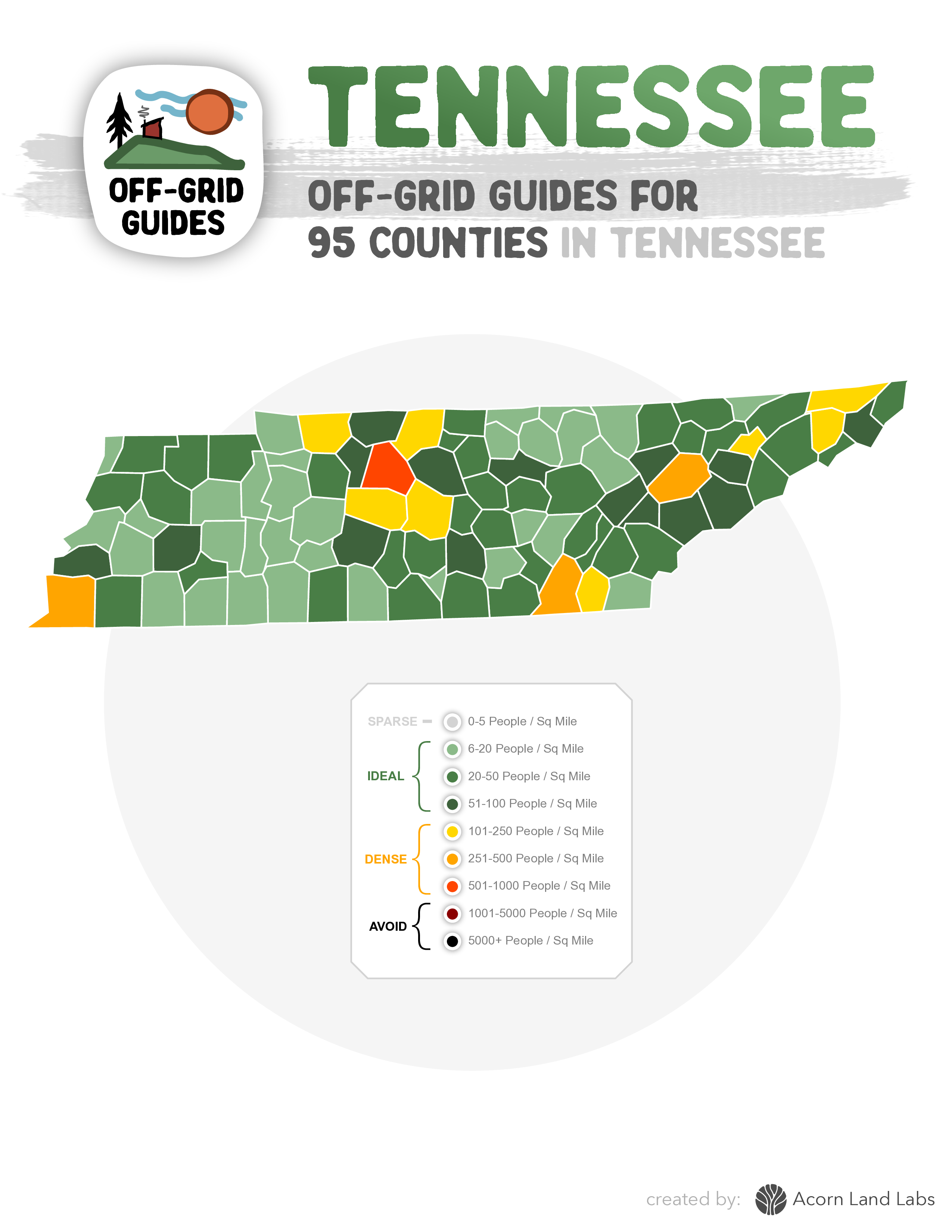 Tennessee Off-Grid Guide PDF Download: 95 Counties Rated